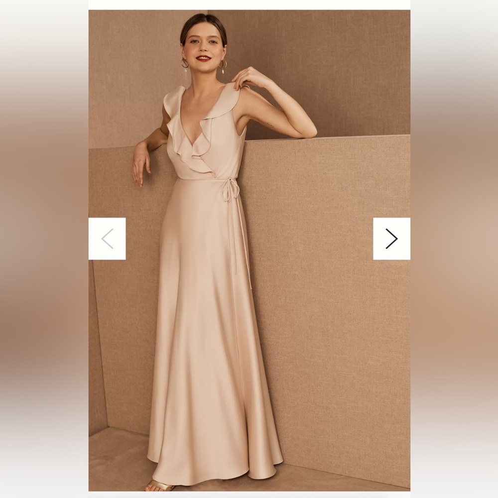 BHLDN Tansy Satin Maxi Dress size 2